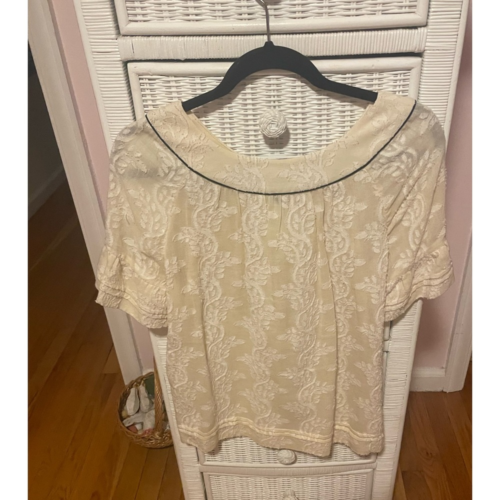 BCBG Max Azria linen top